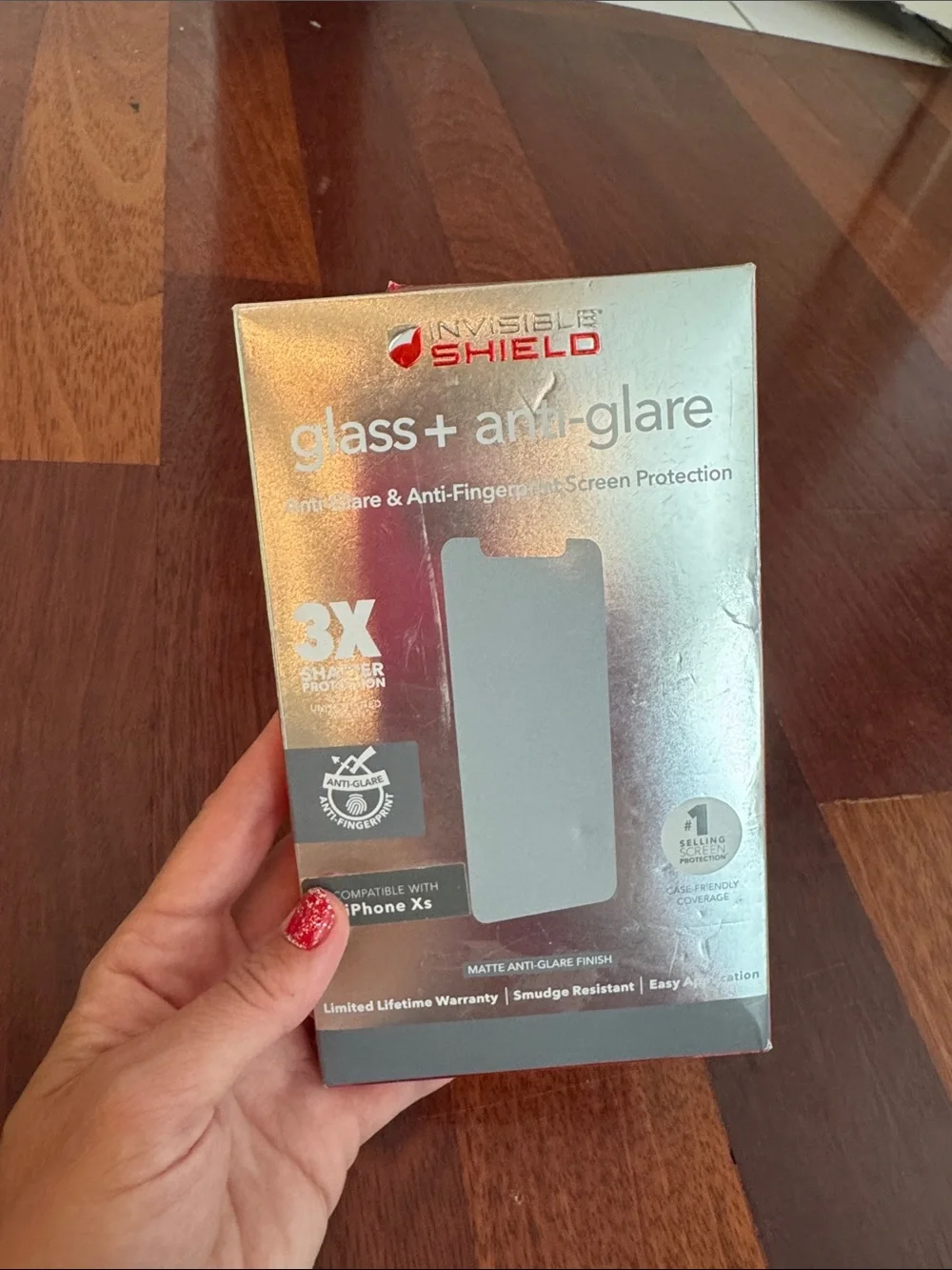 Glass+ Anti-Glare Screen Protector for iPhone Xs - Silver